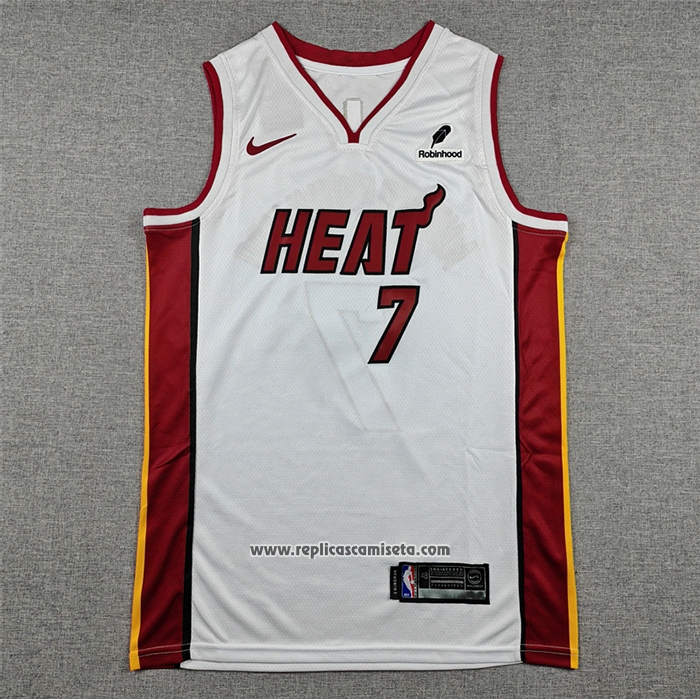 Camiseta Miami Heat Giannis Antetokounmpo NO 7 Association Blanco